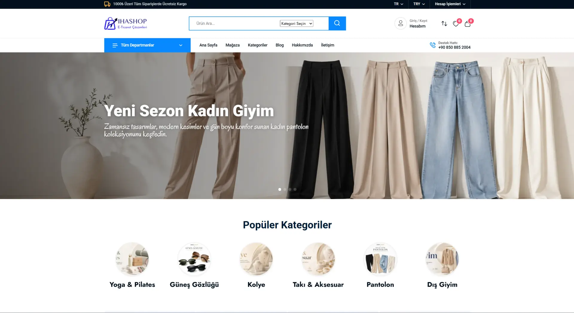 IHASHOP Classic – Çok Amaçlı Genel E-Ticaret Teması screenshot