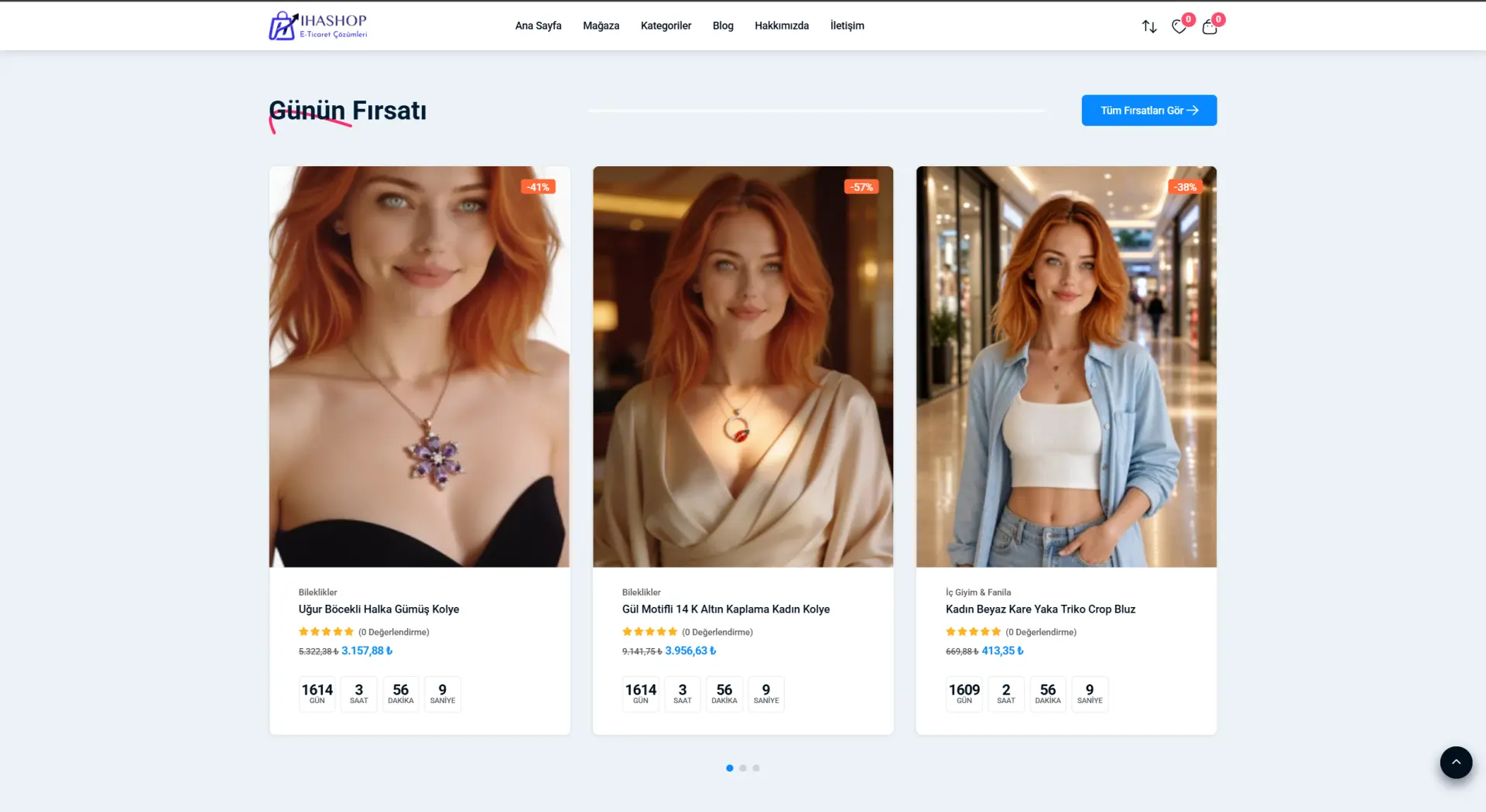 IHASHOP Classic – Çok Amaçlı Genel E-Ticaret Teması screenshot