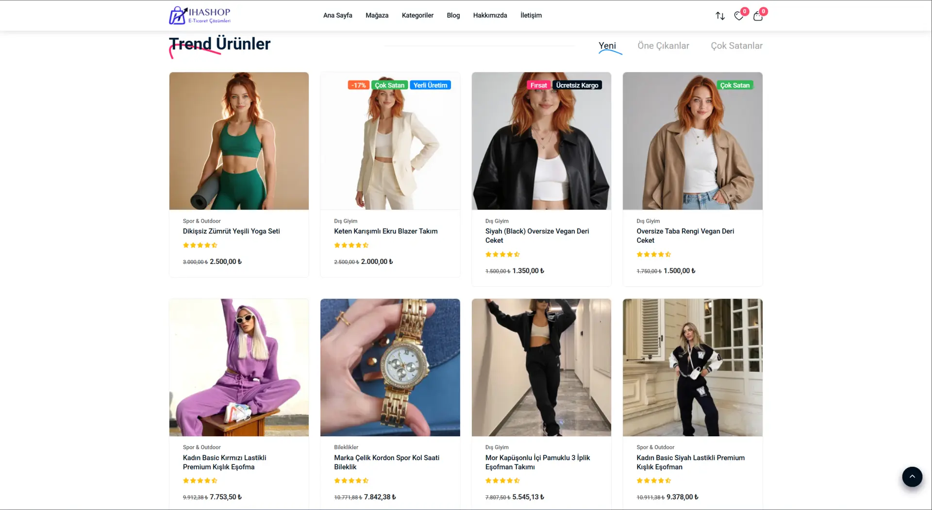 IHASHOP Classic – Çok Amaçlı Genel E-Ticaret Teması screenshot